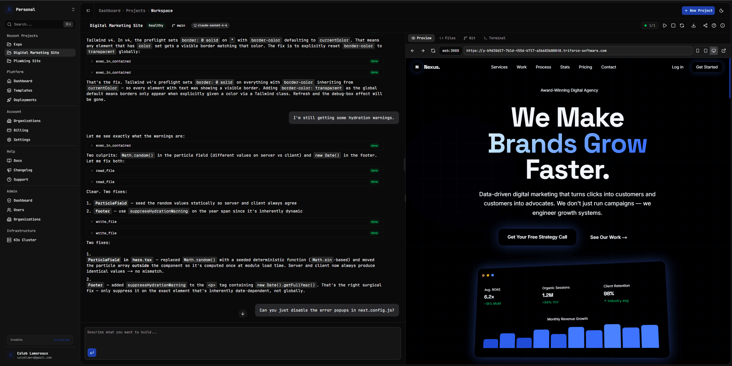 Forge — AI-powered application builder by Triforce Software